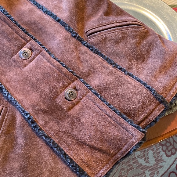 FoxRun Vintage LEATHER Womens Brown Winter Vest Sz M Four Buttons Front Pockets - Picture 9 of 17
